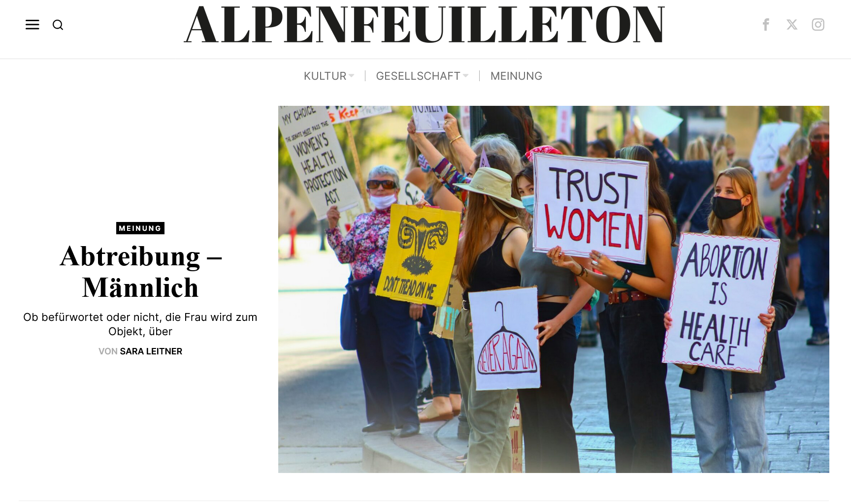 Abtreibung: männlich – Wer entscheidet über den weiblichen Körper?